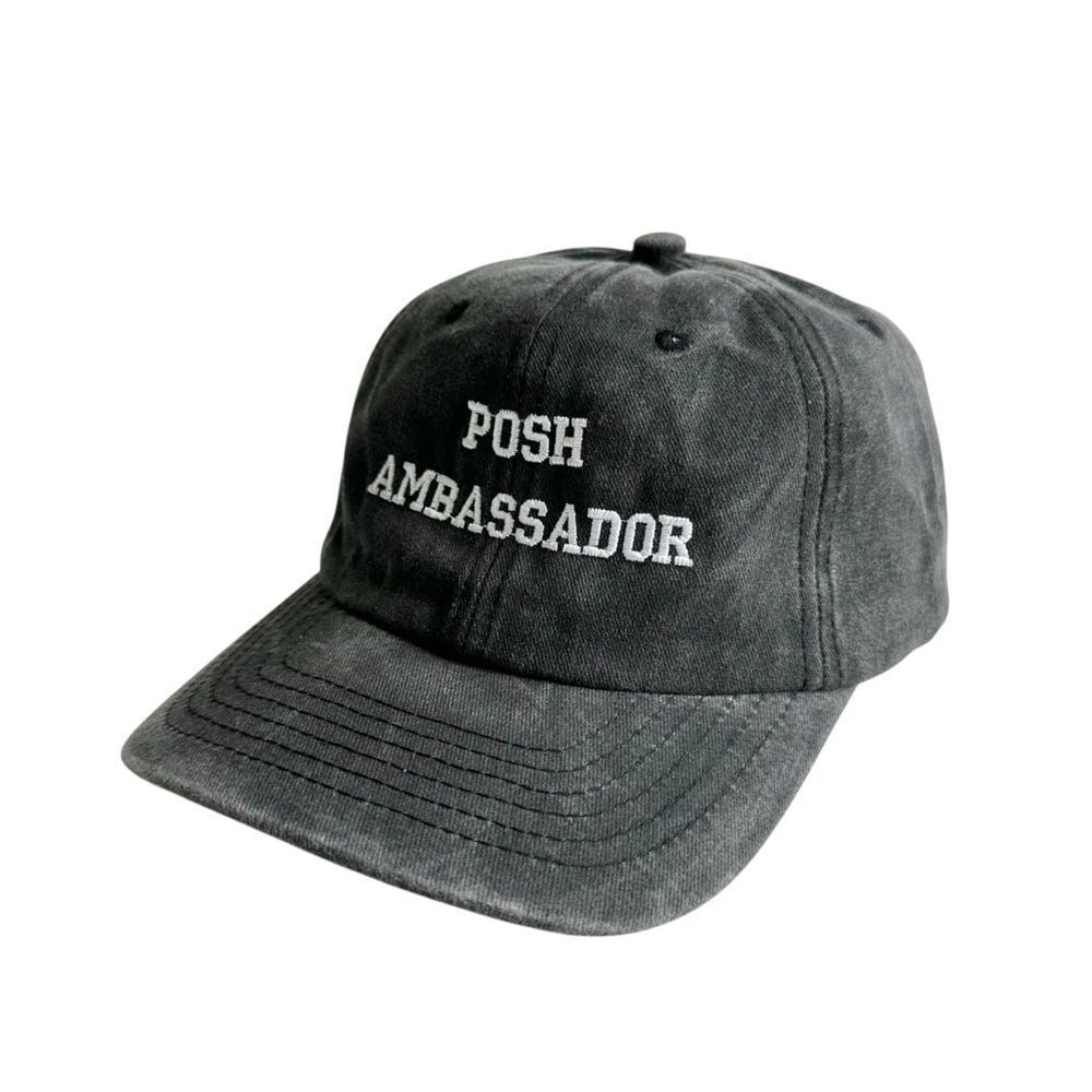 🆕Posh Ambassador Black Embroidered Hat